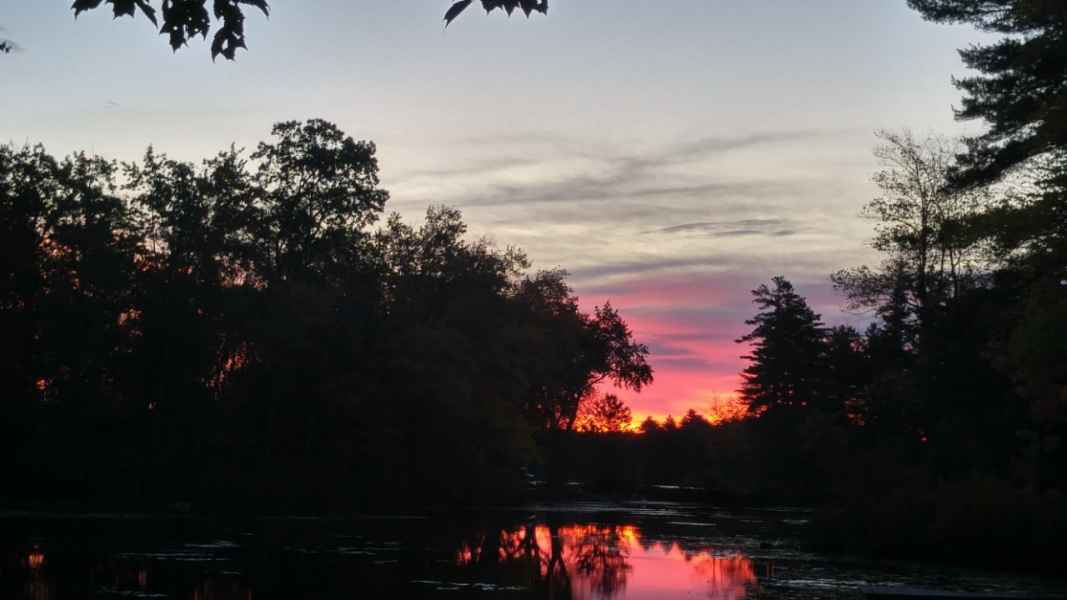 Beautiful Sunset at The Lake in Barrington, New Hampshire