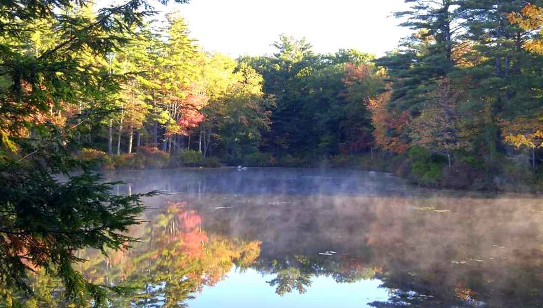 Fall Foliage at the Lake in Barrington