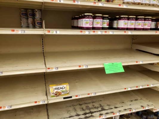 Empty Shelves at Market Basket