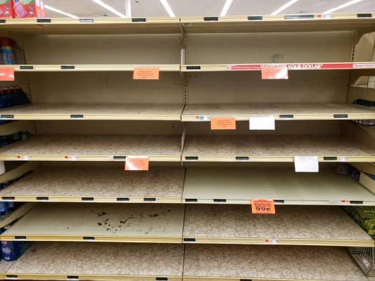 Empty Shelves at Market Basket