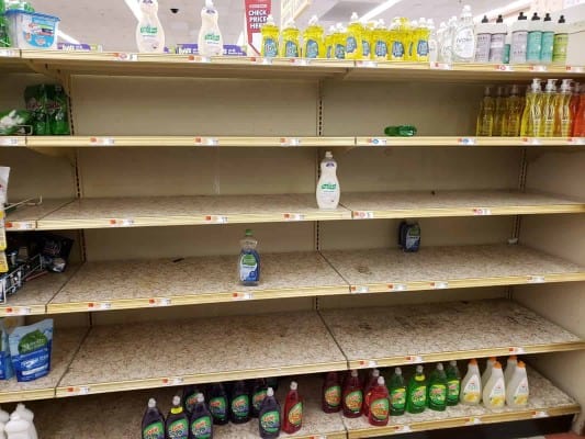Empty Shelves at Market Basket