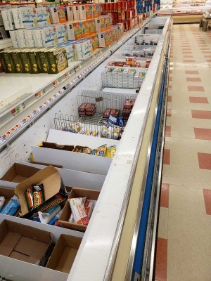 Empty Shelves at Market Basket