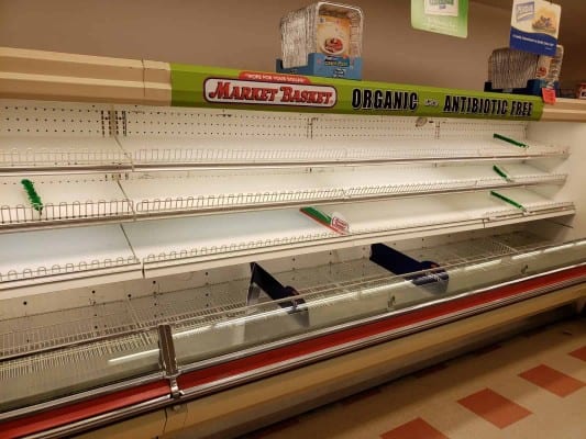 Empty Shelves at Market Basket
